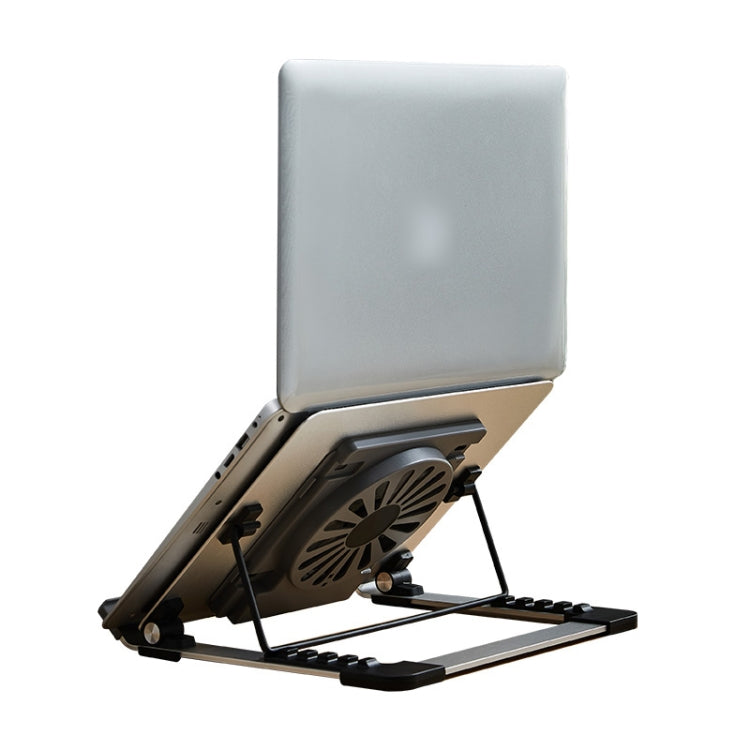 P3 Adjustable Aluminum Foldable Portable Laptop Notebook Fan Stand Bracket - Laptop Stand by PMC Jewellery | Online Shopping South Africa | PMC Jewellery | Buy Now Pay Later Mobicred