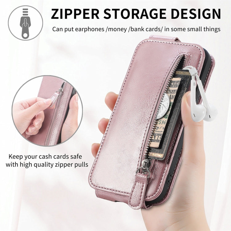 For Xiaomi Redmi 13C 5G Zipper Wallet Vertical Flip Leather Phone Case(Pink) - 13C Cases by PMC Jewellery | Online Shopping South Africa | PMC Jewellery | Buy Now Pay Later Mobicred