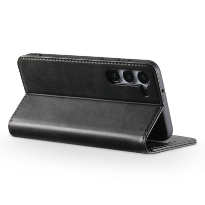 For Samsung Galaxy S24 Ultra 5G Suteni Calf Texture Horizontal Flip Leather Phone Case(Black) - Galaxy S24 Ultra 5G Cases by Suteni | Online Shopping South Africa | PMC Jewellery | Buy Now Pay Later Mobicred