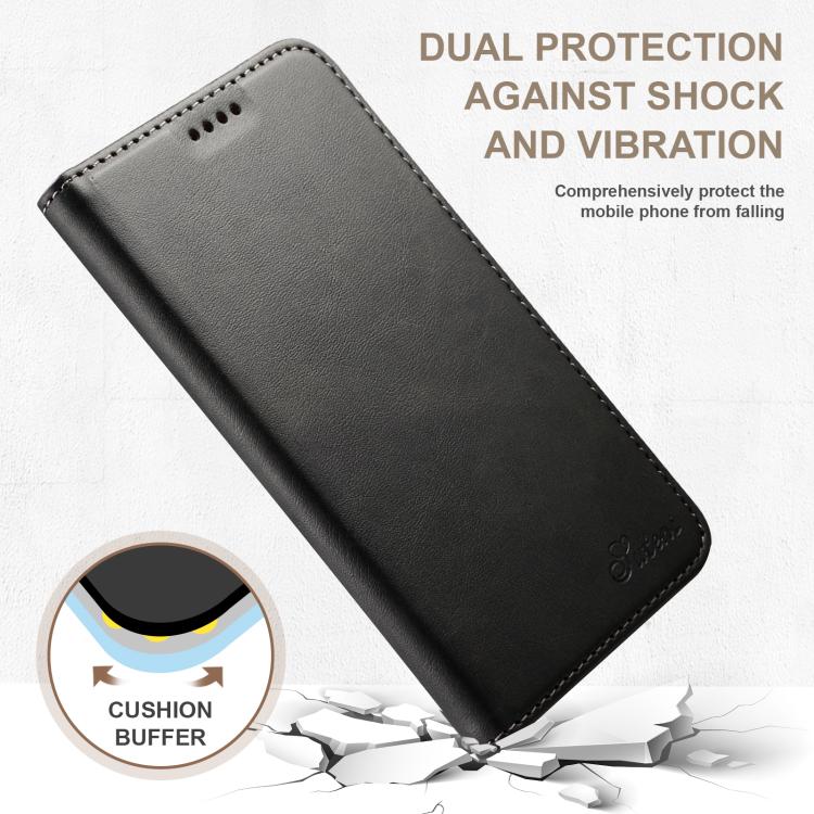 For Samsung Galaxy S25 5G Suteni Calf Texture Horizontal Flip Leather Phone Case(Black) - Galaxy S25 5G Cases by Suteni | Online Shopping South Africa | PMC TechLife | Buy Now Pay Later Mobicred