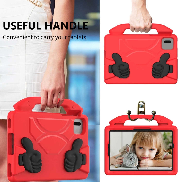 For  Lenovo Tab M11 /Xiaoxin Pad 11 2024 Thumb Bracket EVA Shockproof Tablet Case(RoseRed) - Lenovo by PMC Jewellery | Online Shopping South Africa | PMC Jewellery | Buy Now Pay Later Mobicred