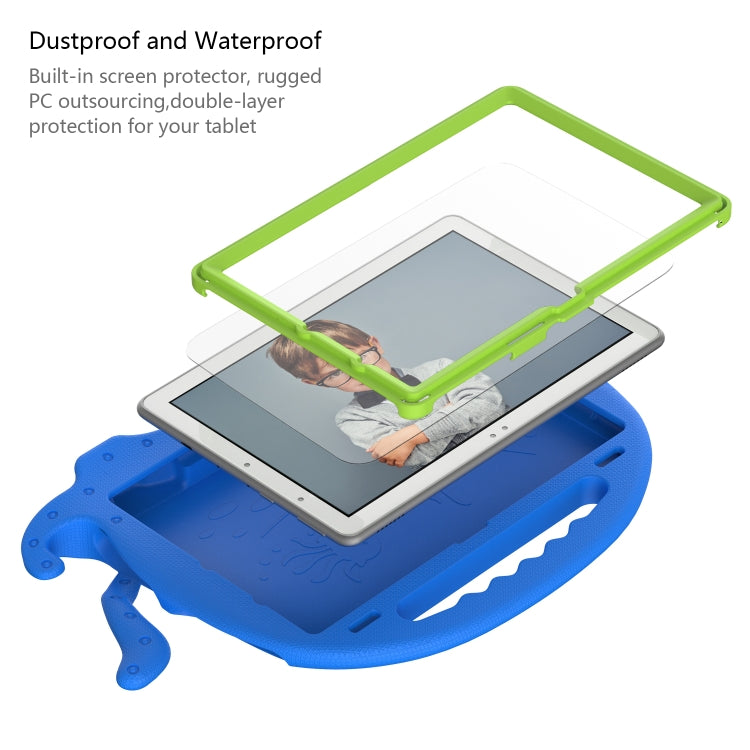 For Amazon Kindle Fire HD10 2021 Octopus Style EVA + PC Tablet Case with Strap(Blue) - Amazon by PMC TechLife | Online Shopping South Africa | PMC TechLife | Buy Now Pay Later Mobicred