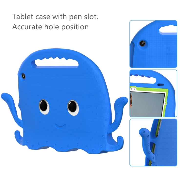 For Amazon Kindle Fire HD10 2021 Octopus Style EVA + PC Tablet Case with Strap(Blue) - Amazon by PMC TechLife | Online Shopping South Africa | PMC TechLife | Buy Now Pay Later Mobicred
