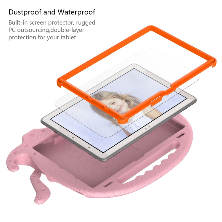 For Amazon Kindle Fire HD10 2021 Octopus Style EVA + PC Tablet Case with Strap(Pink) - Amazon by PMC TechLife | Online Shopping South Africa | PMC TechLife | Buy Now Pay Later Mobicred