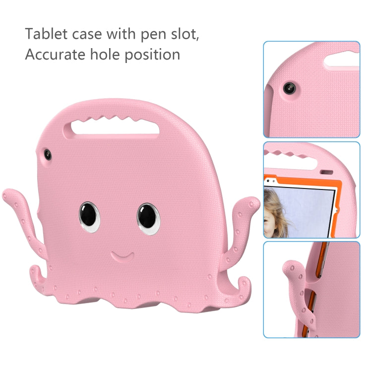 For Amazon Kindle Fire HD10 2021 Octopus Style EVA + PC Tablet Case with Strap(Pink) - Amazon by PMC TechLife | Online Shopping South Africa | PMC TechLife | Buy Now Pay Later Mobicred