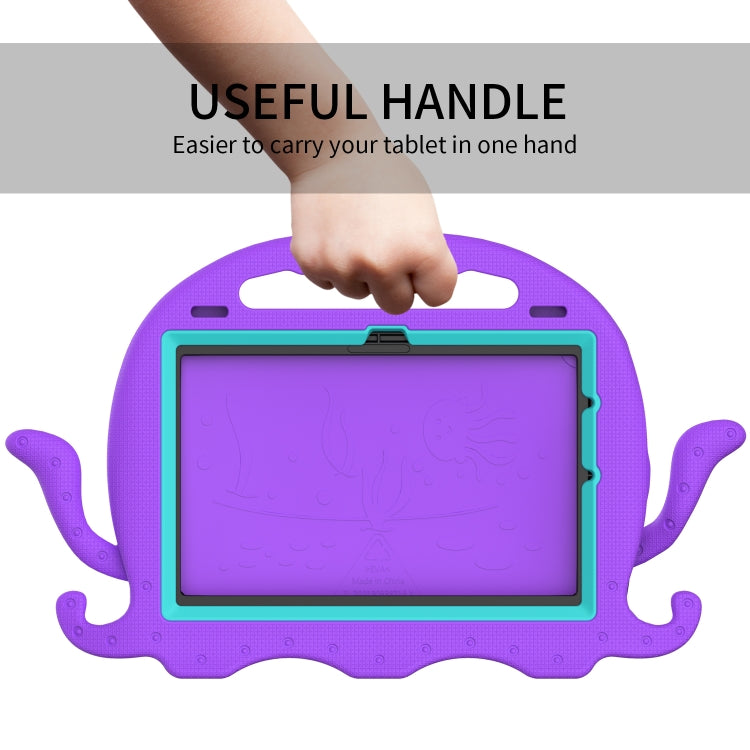 For Amazon Kindle Fire HD10 2021 Octopus Style EVA + PC Tablet Case with Strap(Purple) - Amazon by PMC TechLife | Online Shopping South Africa | PMC TechLife | Buy Now Pay Later Mobicred