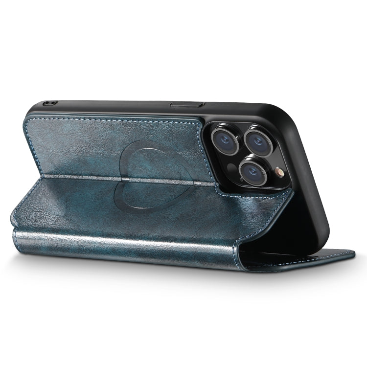 For iPhone 13 Suteni J05 Leather Magnetic Magsafe Phone Case(Blue) - iPhone 13 Cases by Suteni | Online Shopping South Africa | PMC Jewellery | Buy Now Pay Later Mobicred