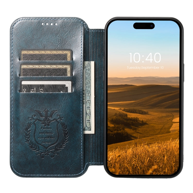 For iPhone 13 Pro Max Suteni J05 Leather Magnetic Magsafe Phone Case(Blue) - iPhone 13 Pro Max Cases by Suteni | Online Shopping South Africa | PMC Jewellery | Buy Now Pay Later Mobicred