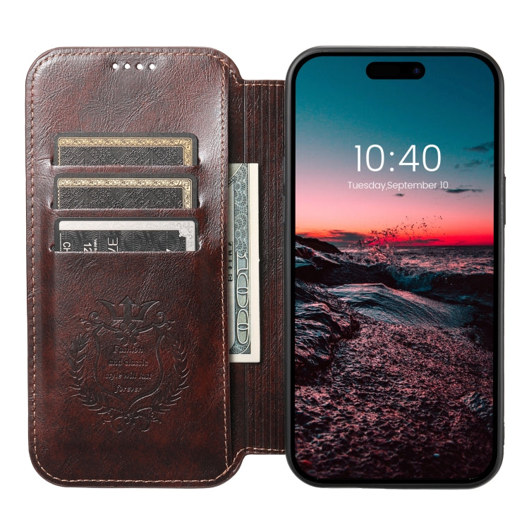 For iPhone 14 Pro Max Suteni J05 Leather Magnetic Magsafe Phone Case(Brown) - iPhone 14 Pro Max Cases by Suteni | Online Shopping South Africa | PMC Jewellery | Buy Now Pay Later Mobicred