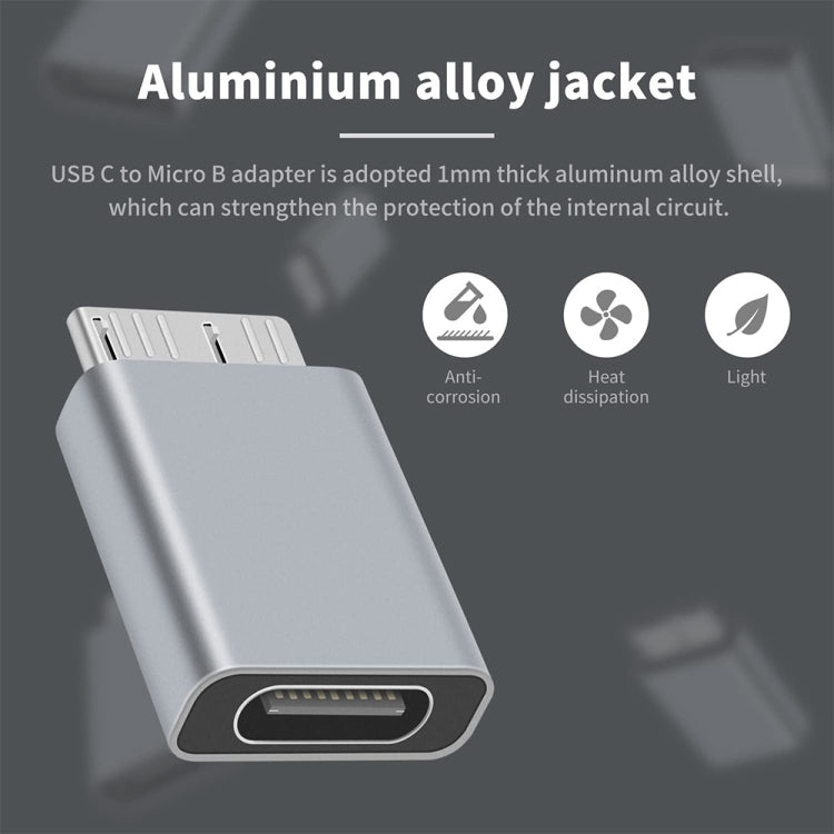 1 PCS JUNSUNMAY USB-C / Type-C Female to Male USB 3.0 Micro B Adapter Converter - free shipping - PMC TechLife - Order now!