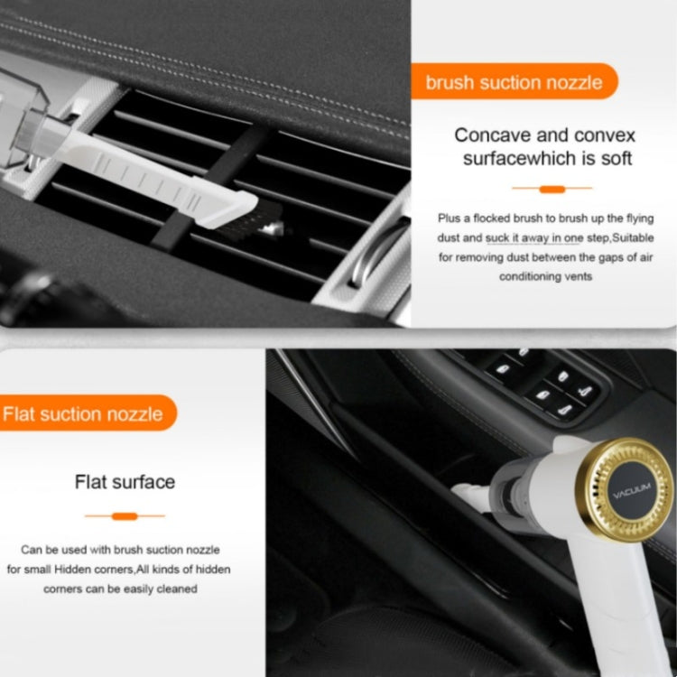 Q8 LED Light Wireless Portable Handheld Car Foldable 9000Pa Suction Vacuum Cleaner(White) - free shipping - PMC TechLife - Order now!
