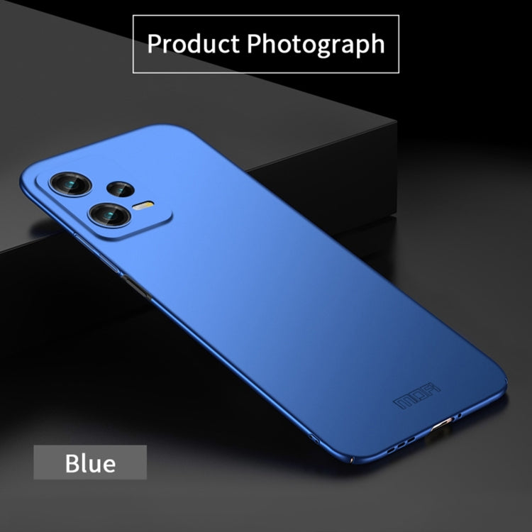 For Redmi Note 12 5G Global MOFI Micro-Frosted PC Ultra-thin Hard Phone Case(Blue) - Note 12 Cases by MOFI | Online Shopping South Africa | PMC Jewellery