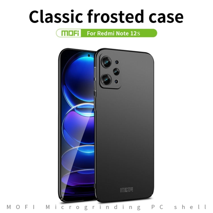 For Xiaomi Redmi Note 12S MOFI Micro-Frosted PC Ultra-thin Hard Phone Case(Black) - Xiaomi Cases by MOFI | Online Shopping South Africa | PMC TechLife | Buy Now Pay Later Mobicred