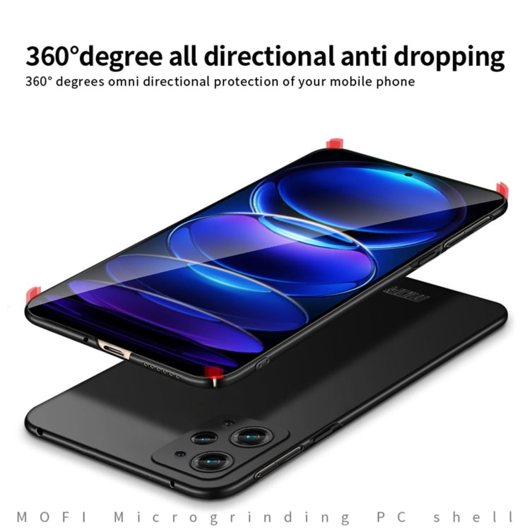 For Xiaomi Redmi Note 12S MOFI Micro-Frosted PC Ultra-thin Hard Phone Case(Black) - Xiaomi Cases by MOFI | Online Shopping South Africa | PMC TechLife | Buy Now Pay Later Mobicred