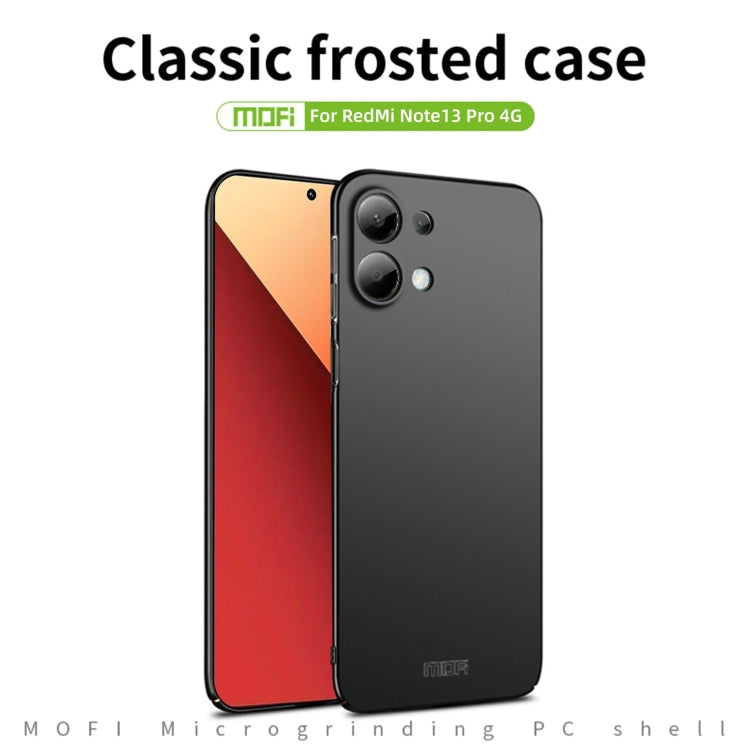 For Xiaomi Redmi Note 13 Pro 4G MOFI Micro-Frosted PC Ultra-thin Hard Phone Case(Blue) - Note 13 Pro Cases by MOFI | Online Shopping South Africa | PMC Jewellery