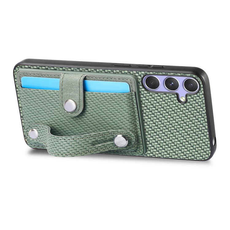 For Samsung Galaxy S25 Ultra 5G Wristband Kickstand Wallet Back Phone Case with Tool Knife(Green) - Galaxy S25 Ultra 5G Cases by PMC Jewellery | Online Shopping South Africa | PMC Jewellery | Buy Now Pay Later Mobicred