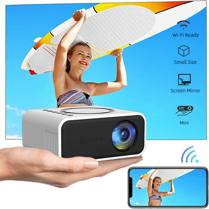 YT300 Home Multimedia Mini Remote Projector Support Mobile Phone(EU Plug Black) - Mini Projector by PMC Jewellery | Online Shopping South Africa | PMC Jewellery | Buy Now Pay Later Mobicred