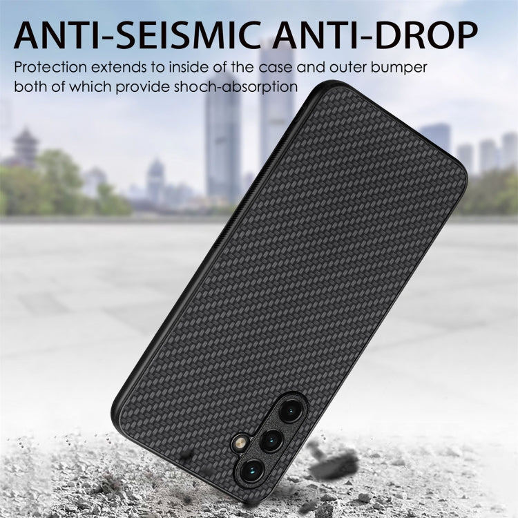 For Samsung Galaxy S25+ 5G Carbon Fiber Texture Leather Back Cover Phone Case(Green) - Galaxy Phone Cases by PMC Jewellery | Online Shopping South Africa | PMC Jewellery | Buy Now Pay Later Mobicred