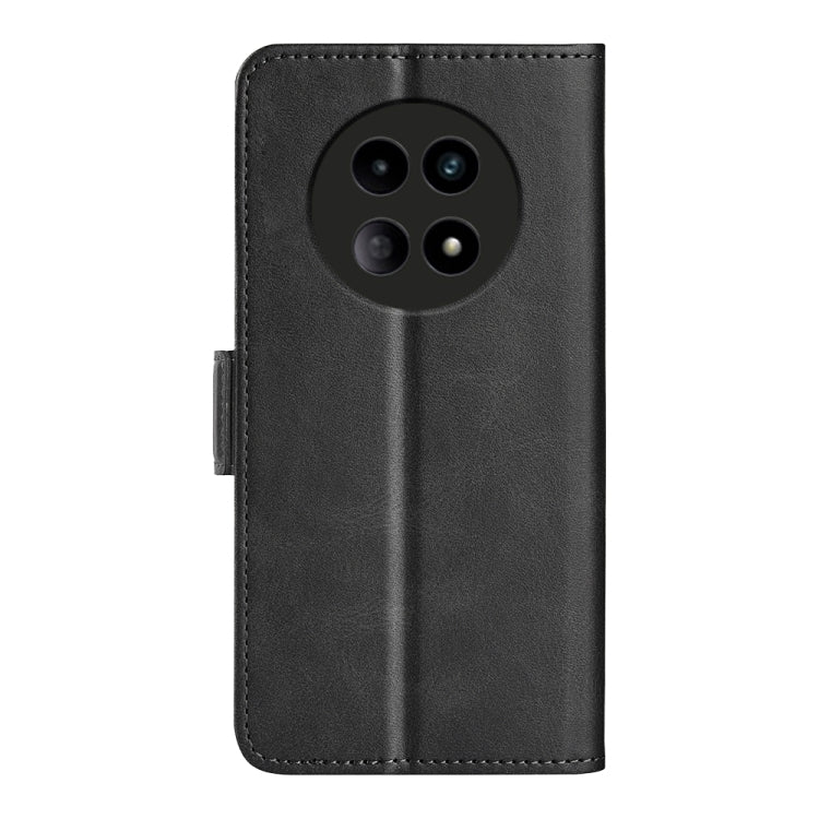 For Realme 12 5G Dual-side Magnetic Buckle Horizontal Flip Leather Phone Case(Black) - Realme Cases by PMC Jewellery | Online Shopping South Africa | PMC Jewellery | Buy Now Pay Later Mobicred