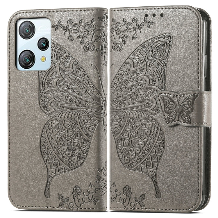 For Blackview A53 Butterfly Love Flower Embossed Leather Phone Case(Gray) - More Brand by PMC TechLife | Online Shopping South Africa | PMC TechLife | Buy Now Pay Later Mobicred