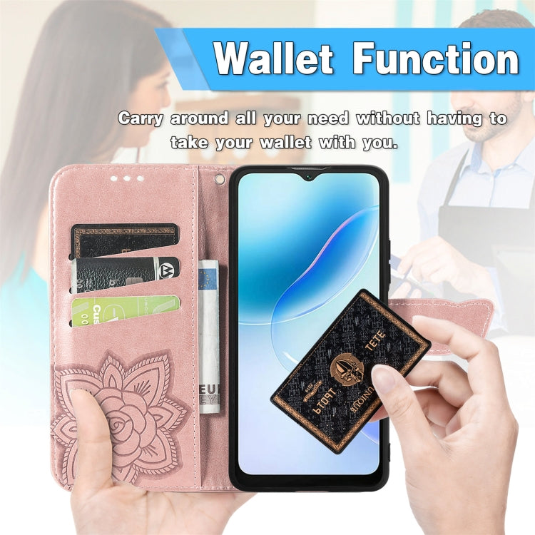 For Blackview A53 Butterfly Love Flower Embossed Leather Phone Case(Purple) - More Brand by PMC TechLife | Online Shopping South Africa | PMC TechLife | Buy Now Pay Later Mobicred