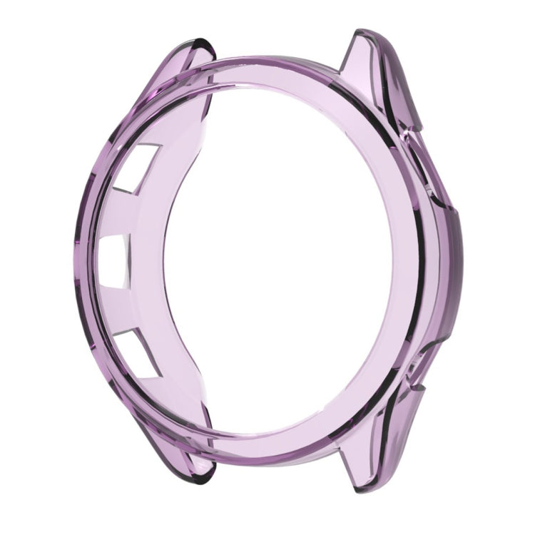 For Garmin Forerunner 965 ENKAY Hat-Prince Transparent TPU Frame Drop Protection Case(Purple) - Watch Cases by ENKAY | Online Shopping South Africa | PMC TechLife | Buy Now Pay Later Mobicred