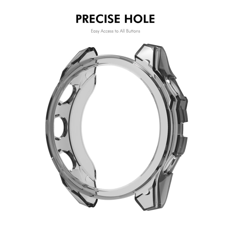 For Garmin Fenix 8 AMOLED 43mm ENKAY Hat-Prince Transparent TPU Frame Drop Protection Case(Grey) - free shipping - PMc TechLife - Order now!