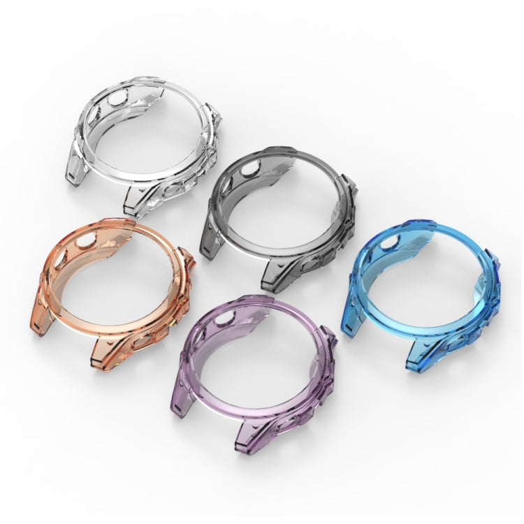 For Garmin Fenix 8 AMOLED 43mm ENKAY Hat-Prince Transparent TPU Frame Drop Protection Case(Grey) - free shipping - PMc TechLife - Order now!