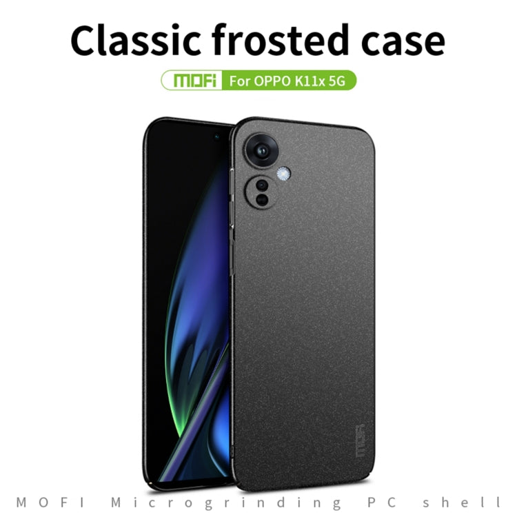 For OPPO K11X 5G MOFI Fandun Series Frosted PC Ultra-thin All-inclusive Phone Case(Black) - OPPO Cases by MOFI | Online Shopping South Africa | PMC Jewellery