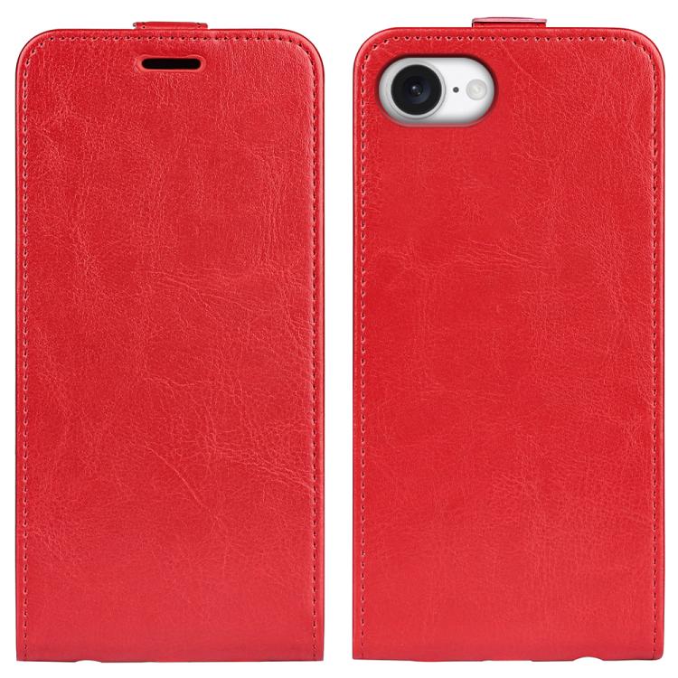 For iPhone 16e R64 Texture Single Vertical Flip Leather Phone Case(Red) - iPhone 16e Cases by PMC TechLife | Online Shopping South Africa | PMC TechLife | Buy Now Pay Later Mobicred