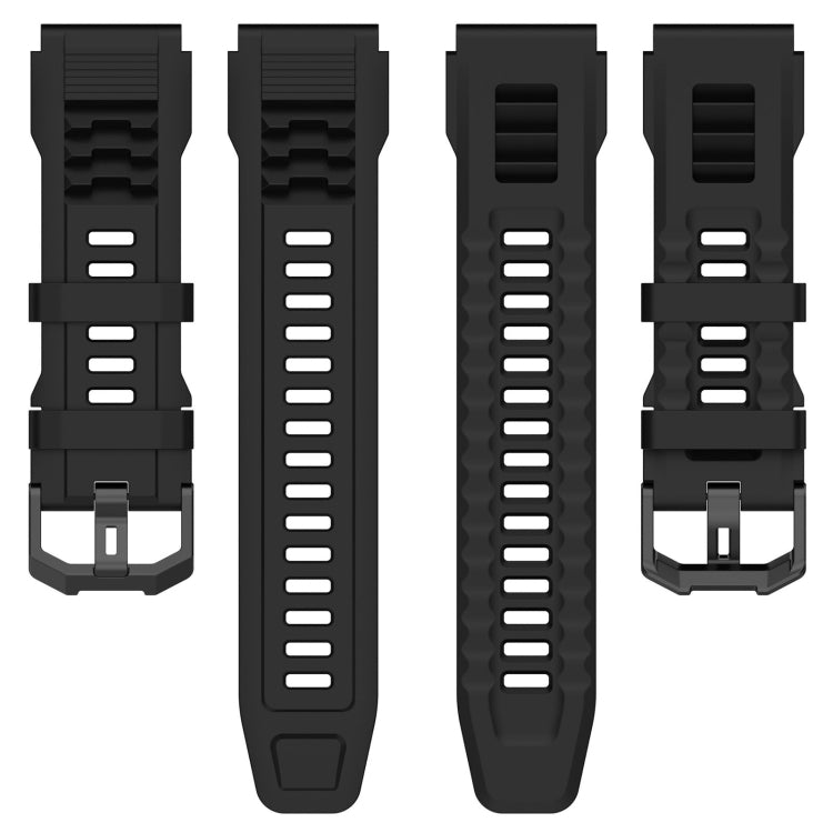 For Amazfit T-Rex Ultra Silicone Sports Watch Band(Black) - Watch Bands by PMC Jewellery | Online Shopping South Africa | PMC Jewellery