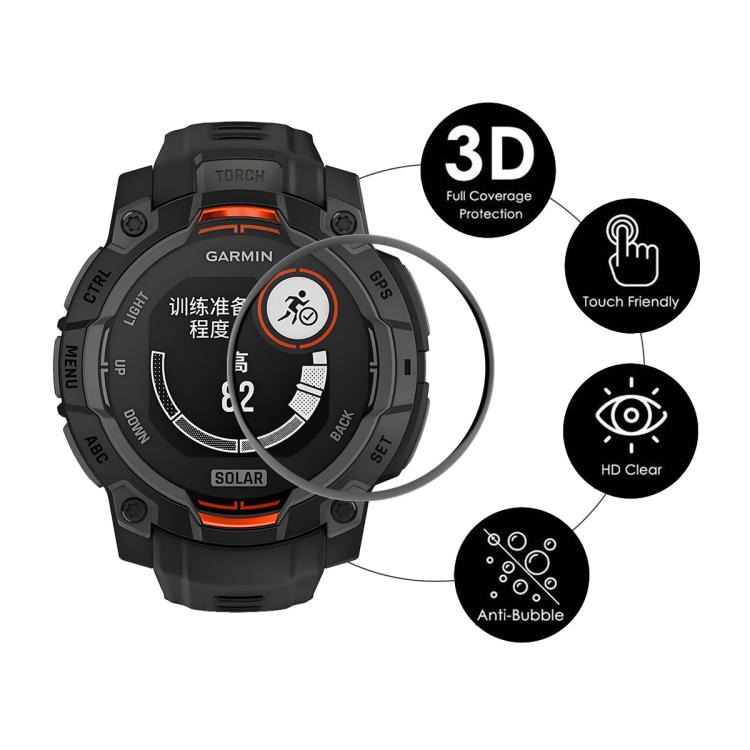 For Garmin Instinct 3 AMOLED / Solar 45mm 2pcs ENKAY 3D Full Coverage Soft PC Edge PMMA HD Screen Protector Film - free shipping - PMC TechLife - Order now!