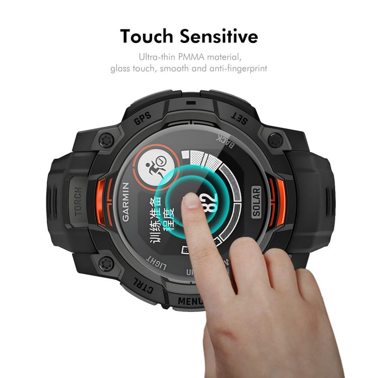 For Garmin Instinct 3 AMOLED / Solar 45mm 2pcs ENKAY 3D Full Coverage Soft PC Edge PMMA HD Screen Protector Film - free shipping - PMC TechLife - Order now!