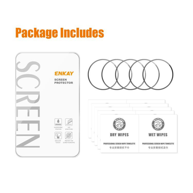 For Garmin Instinct E 45mm 5pcs ENKAY 3D Full Coverage Soft PC Edge PMMA HD Screen Protector Film - free shipping - PMC TechLife - Order now!