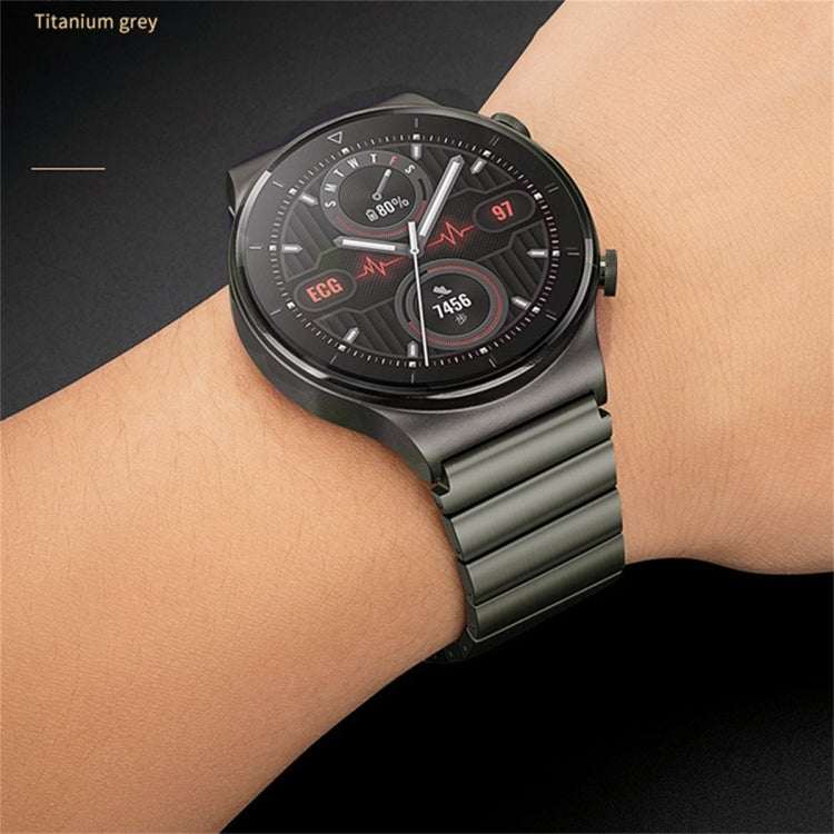 For Samsung Galaxy Watch 3 45mm One Bead Titanium Alloy Watch Band(Gray) - Watch Bands by PMC TechLife | Online Shopping South Africa | PMC TechLife