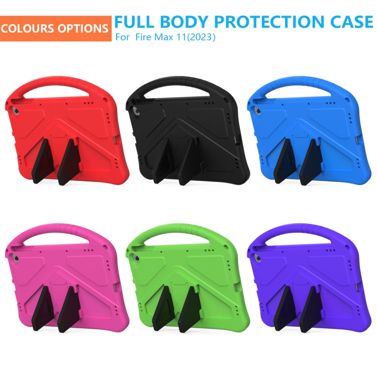 For Amazon Fire Max 11 2023 EVA Shockproof Tablet Case with Holder(RoseRed) - Amazon by PMC TechLife | Online Shopping South Africa | PMC TechLife | Buy Now Pay Later Mobicred