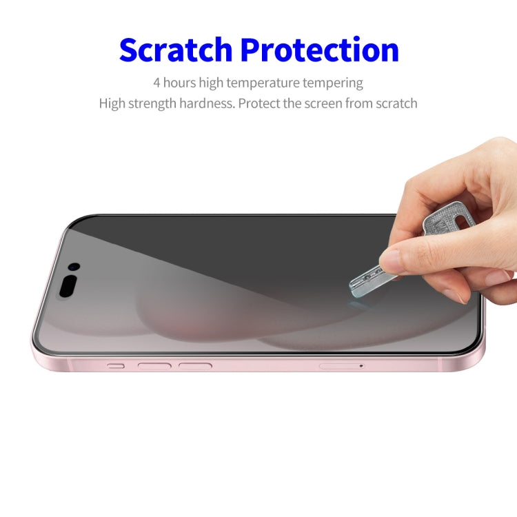 For iPhone 16 2pcs ENKAY Hat-Prince 28�� Anti-peeping Tempered Glass Protector Full Screen Film - iPhone 16 Tempered Glass by ENKAY | Online Shopping South Africa | PMC TechLife | Buy Now Pay Later Mobicred