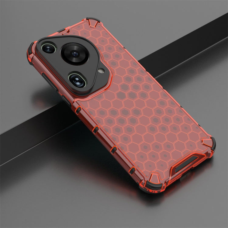 For Huawei Pura 70 Ultra Shockproof Honeycomb Phone Case(Red) - free shipping - PMC Jewellery - Order now!