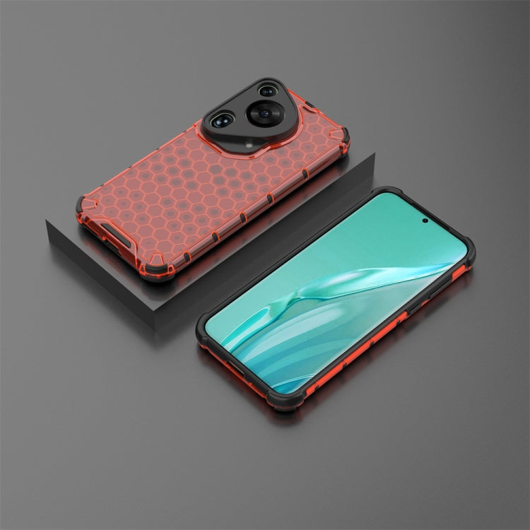 For Huawei Pura 70 Ultra Shockproof Honeycomb Phone Case(Red) - free shipping - PMC Jewellery - Order now!