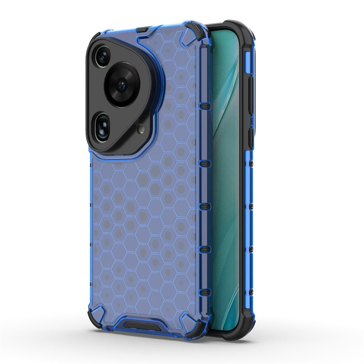 For Huawei Pura 70 Ultra Shockproof Honeycomb Phone Case(Blue) - Huawei Cases by PMC Jewellery | Online Shopping South Africa | PMC Jewellery | Buy Now Pay Later Mobicred