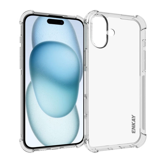 For iPhone 16 Plus ENKAY Hat-Prince Transparent TPU Shockproof Phone Case - iPhone 16 Plus Cases by ENKAY | Online Shopping South Africa | PMC Jewellery | Buy Now Pay Later Mobicred