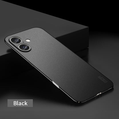 For iPhone 16 Plus MOFI Fandun Series Frosted PC Ultra-thin All-inclusive Phone Case(Black) - iPhone 16 Plus Cases by MOFI | Online Shopping South Africa | PMC Jewellery | Buy Now Pay Later Mobicred