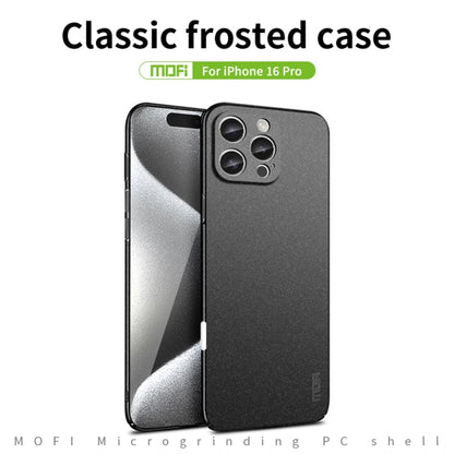 For iPhone 16 Pro MOFI Fandun Series Frosted PC Ultra-thin All-inclusive Phone Case(Green) - iPhone 16 Pro Cases by MOFI | Online Shopping South Africa | PMC Jewellery | Buy Now Pay Later Mobicred