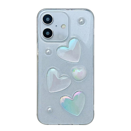 For iPhone 16 Plus Love Epoxy TPU Phone Case(Transparent) - iPhone 16 Plus Cases by PMC Jewellery | Online Shopping South Africa | PMC Jewellery | Buy Now Pay Later Mobicred