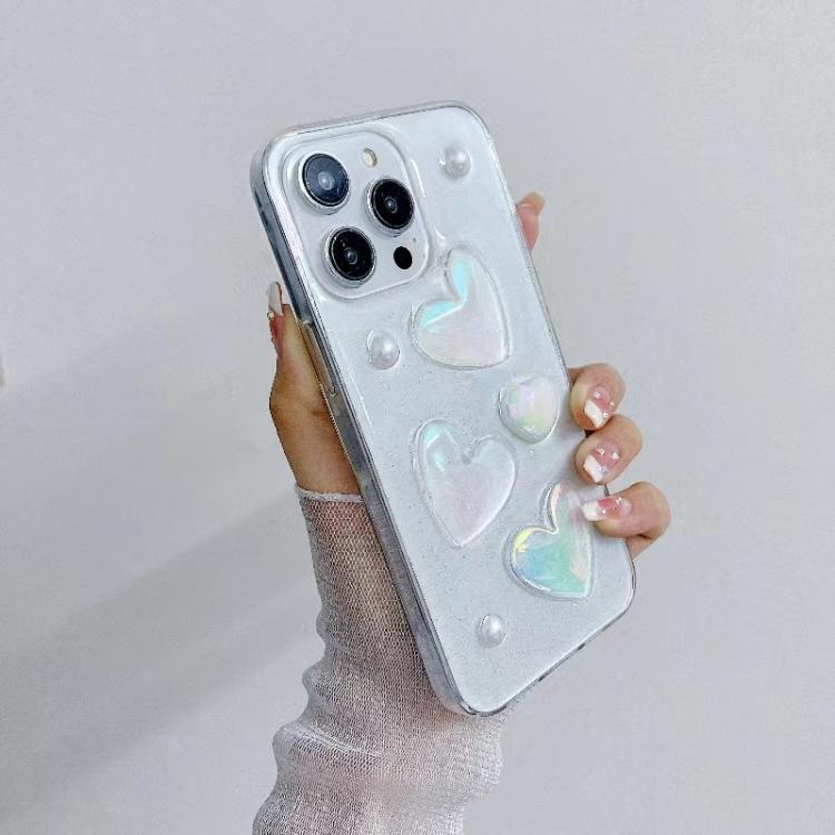 For iPhone 16e Love Epoxy TPU Phone Case(Pink) - iPhone 16e Cases by PMC TechLife | Online Shopping South Africa | PMC TechLife | Buy Now Pay Later Mobicred