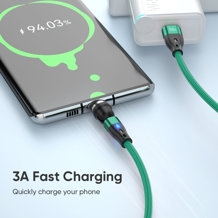 ENKAY PD60W Type-C to Type-C / 8 Pin / Micro USB Magnetic 540 Degrees Rotating Fast Charging Cable, Length:2m(Black) - free shipping - PMC Jewellery - Order now!