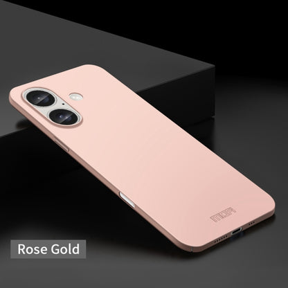 For iPhone 16 MOFI Frosted PC Ultra-thin Hard Phone Case(Rose Gold) - iPhone 16 Cases by MOFI | Online Shopping South Africa | PMC Jewellery | Buy Now Pay Later Mobicred