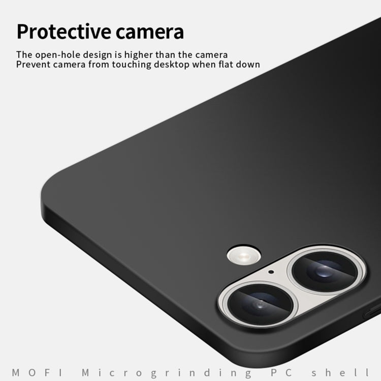 For iPhone 16 Plus MOFI Frosted PC Ultra-thin Hard Phone Case(Black) - iPhone 16 Plus Cases by MOFI | Online Shopping South Africa | PMC Jewellery | Buy Now Pay Later Mobicred