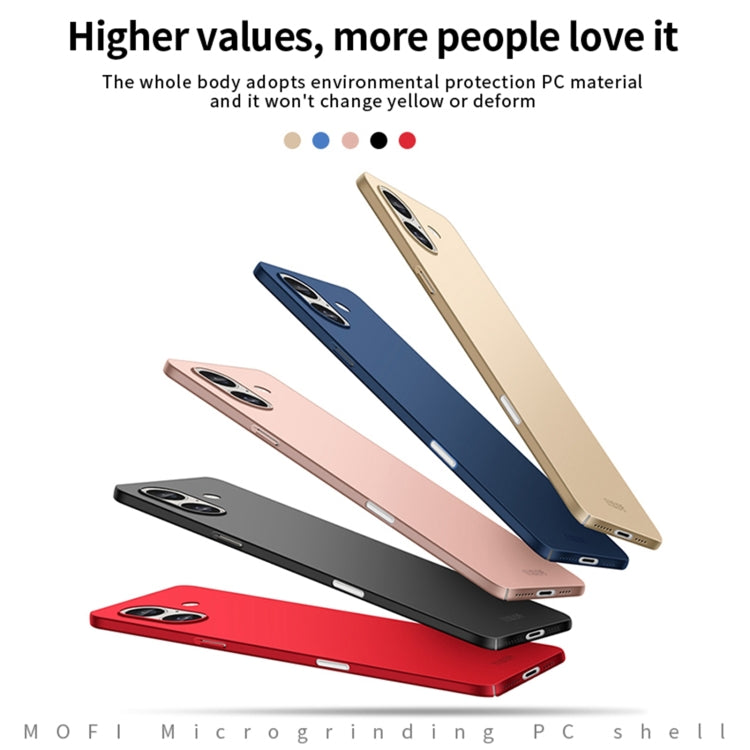 For iPhone 16 Plus MOFI Frosted PC Ultra-thin Hard Phone Case(Red) - free shipping - PMC TechLife - Order now!