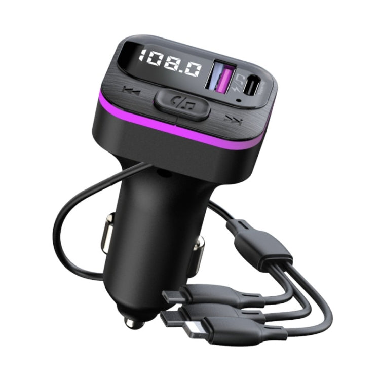 CS3 With 3 Charging Cables 66W Car Charger MP3 Player Bluetooth FM Transmitter - Car Charger by PMC Jewellery | Online Shopping South Africa | PMC Jewellery | Buy Now Pay Later Mobicred